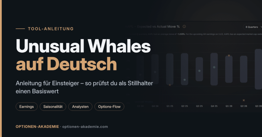 Titelbild: Unusual Whales auf Deutsch – Anleitung für Einsteiger der Optionen-Akademie